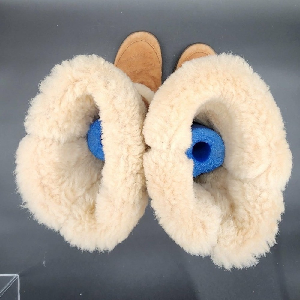 UGG Sunburst Tall Chestnut Suede Sheepskin Fur Winter Boots 5218 Womens 7 - Picture 6 of 8